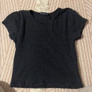 BRANDY MELVILLE Navy Striped Top